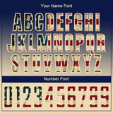 Custom Navy Vintage USA Flag-Cream Gradient Style Twinkle Star Sublimation Soccer Uniform Jersey