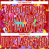 Custom Graffiti Pattern Red-White Paint Splatter Sublimation Soccer Uniform Jersey