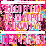 Custom Graffiti Pattern Pink-White Paint Splatter Sublimation Soccer Uniform Jersey
