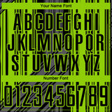 Custom Black-Neon Green Brush Stroke Fluid Stripes Sublimation Soccer Uniform Jersey
