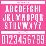 Custom Pink White-Hot Pink Diagonal Stripes Sublimation Soccer Uniform Jersey