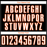 Custom Black White Blue-Orange Geometric Asymmetry Shatter Sublimation Soccer Uniform Jersey