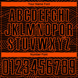 Custom Black-Orange Abstract Wave Lines Interlocking Sublimation Soccer Uniform Jersey