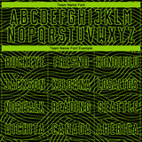 Custom Black-Neon Green Abstract Wave Lines Interlocking Sublimation Soccer Uniform Jersey
