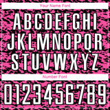 Custom Pink White-Black Geometric Fragment Splatter Sublimation Soccer Uniform Jersey