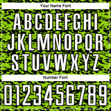 Custom Neon Green-Black Geometric Fragment Splatter Sublimation Soccer Uniform Jersey