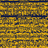 Custom Gold-Navy Geometric Fragment Splatter Sublimation Soccer Uniform Jersey