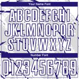 Custom White Dark Purple-Gray Brush Stroke Slashes And Dot Grid Sublimation Soccer Uniform Jersey