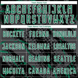 Custom Black Kelly Green Gray-White Brush Stroke Slashes And Dot Grid Sublimation Soccer Uniform Jersey