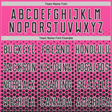 Custom Pink Black-White Geometric Hexagonal Dot Gradient Sublimation Soccer Uniform Jersey