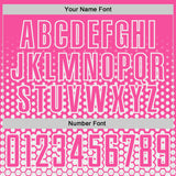 Custom Pink-White Geometric Hexagonal Dot Gradient Sublimation Soccer Uniform Jersey