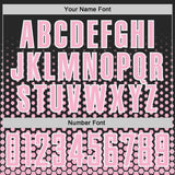 Custom Black Light Pink-White Geometric Hexagonal Dot Gradient Sublimation Soccer Uniform Jersey
