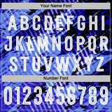 Custom Blue White-Black Abstract Swirl Wave Grunge Splatter Sublimation Soccer Uniform Jersey