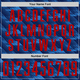 Custom Navy Red-Blue USA Style Patriotic Diagonal Flowing Lines Sublimation Soccer Uniform Jersey