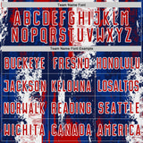 Custom Navy Red Blue-White USA Style Patriotic Splatter Sublimation Soccer Uniform Jersey