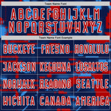 Custom Navy Red Powder Blue-White USA Style Patriotic Digital Pixel Sublimation Soccer Uniform Jersey