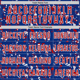 Custom Royal Red-White USA Style Patriotic Abstract Mosaic Confetti Sublimation Soccer Uniform Jersey