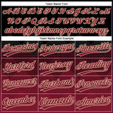 Custom Black Crimson-City Cream 3D Pattern Gradient Square Shapes Two-Button Unisex Softball Jersey