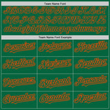 Custom Kelly Green Orange Pinstripe Orange Two-Button Unisex Softball Jersey