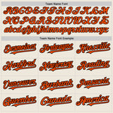 Custom Cream Black Pinstripe Orange Two-Button Unisex Softball Jersey