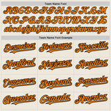 Custom Cream Black Pinstripe Bay Orange Two-Button Unisex Softball Jersey