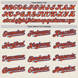 Custom Cream Royal Pinstripe Orange Two-Button Unisex Softball Jersey