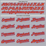 Custom Gray Purple Pinstripe Orange Two-Button Unisex Softball Jersey