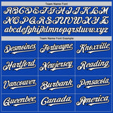 Custom Thunder Blue Black Pinstripe White Two-Button Unisex Softball Jersey