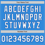 Custom Electric Blue Royal Pinstripe White Two-Button Unisex Softball Jersey