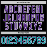 Custom Black Teal-Purple Two-Button Unisex Softball Jersey
