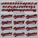 Custom Gray Navy Red-Old Gold Two-Button Unisex Softball Jersey