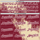 Custom Cream Crimson-White 3D Pattern Abstract Brush Stroke Two-Button Unisex Softball Jersey