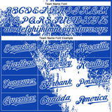 Custom White Thunder Blue 3D Pattern Abstract Brush Stroke Two-Button Unisex Softball Jersey