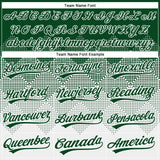 Custom Green White 3D Gradient Square Shape Two-Button Unisex Softball Jersey