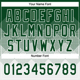 Custom Green White 3D Gradient Square Shape Two-Button Unisex Softball Jersey