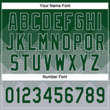 Custom Green Gray 3D Gradient Square Shape Two-Button Unisex Softball Jersey