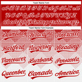 Custom Red White 3D Gradient Square Shape Two-Button Unisex Softball Jersey