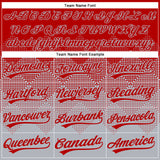 Custom Red Gray 3D Gradient Square Shape Two-Button Unisex Softball Jersey