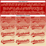 Custom Red Cream 3D Gradient Square Shape Two-Button Unisex Softball Jersey
