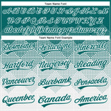 Custom Teal White 3D Gradient Square Shape Two-Button Unisex Softball Jersey