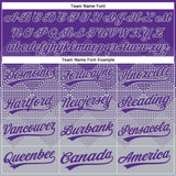 Custom Purple Gray 3D Gradient Square Shape Two-Button Unisex Softball Jersey