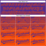 Custom Purple Orange 3D Gradient Square Shape Two-Button Unisex Softball Jersey
