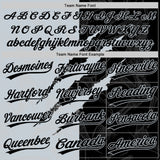 Custom Graffiti Pattern Black-Silver 3D Scratch Two-Button Unisex Softball Jersey