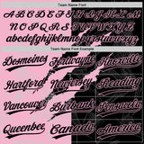 Custom Graffiti Pattern Black-Light Pink 3D Scratch Two-Button Unisex Softball Jersey