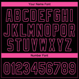 Custom Black Pink Pattern Salute To Service Camo Raglan Sleeves Two-Button Unisex Softball Jersey