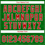 Custom Kelly Green Red-White Mexico Two-Button Unisex Softball Jersey