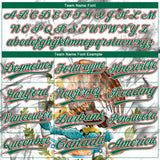 Custom White Kelly Green-Red Mexico Two-Button Unisex Softball Jersey