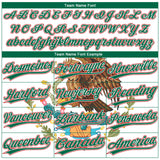 Custom Kelly Green Red-White Mexico Two-Button Unisex Softball Jersey