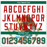 Custom Kelly Green Red-White Mexico Two-Button Unisex Softball Jersey