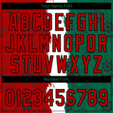 Custom Kelly Green Red Black-White Mexico Two-Button Unisex Softball Jersey